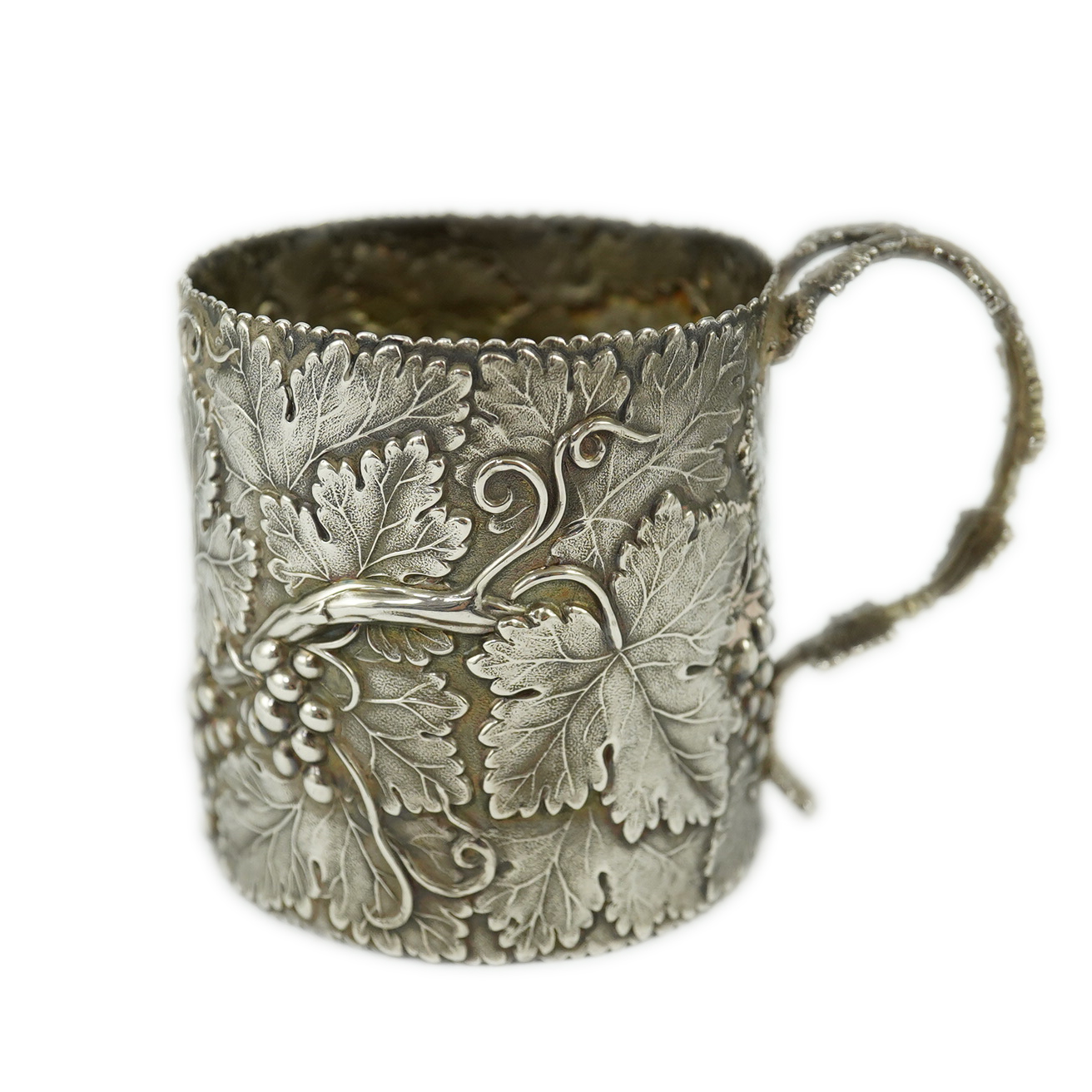 A William IV silver christening can, by Joseph Wilmore